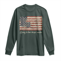 Louisiana Long Sleeve Shirt Laissez Les Bon Temps Rouler American Flag