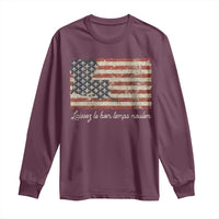 Louisiana Long Sleeve Shirt Laissez Les Bon Temps Rouler American Flag
