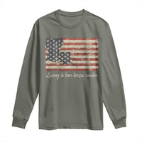 Louisiana Long Sleeve Shirt Laissez Les Bon Temps Rouler American Flag