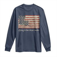 Louisiana Long Sleeve Shirt Laissez Les Bon Temps Rouler American Flag