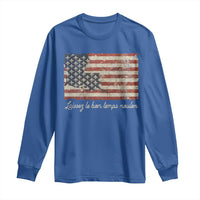 Louisiana Long Sleeve Shirt Laissez Les Bon Temps Rouler American Flag