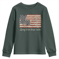 Louisiana Youth Sweatshirt Laissez Les Bon Temps Rouler American Flag