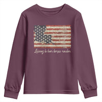Louisiana Youth Sweatshirt Laissez Les Bon Temps Rouler American Flag