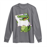 Cute Louisiana Aligator Long Sleeve Shirt