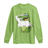 Cute Louisiana Aligator Long Sleeve Shirt