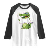 Cute Louisiana Aligator Raglan Shirt