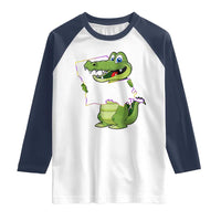 Cute Louisiana Aligator Raglan Shirt
