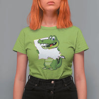 Cute Louisiana Aligator T Shirt For Women