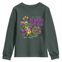 New Orleans Louisiana Mardi Gras Youth Sweatshirt Where The Music Is Loud The Colors Are Bright And The Spirits Are High