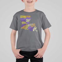 Louisiana T Shirt For Kid Creole Cajun Culture LA Map