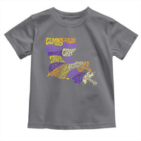 Louisiana Toddler T Shirt Creole Cajun Culture LA Map