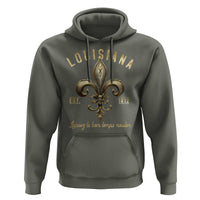 Louisiana Fleur De Lis Hoodie Laissez Les Bon Temps Rouler 1812