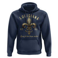Louisiana Fleur De Lis Hoodie Laissez Les Bon Temps Rouler 1812