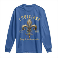 Louisiana Fleur De Lis Long Sleeve Shirt Laissez Les Bon Temps Rouler 1812