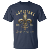 Louisiana Fleur De Lis T Shirt Laissez Les Bon Temps Rouler 1812