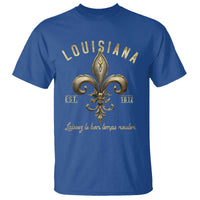 Louisiana Fleur De Lis T Shirt Laissez Les Bon Temps Rouler 1812
