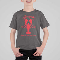 Louisiana Crawfish T Shirt For Kid Laissez Les Bon Temps Rouler 1812