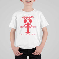 Louisiana Crawfish T Shirt For Kid Laissez Les Bon Temps Rouler 1812