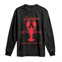 Louisiana Crawfish Long Sleeve Shirt Laissez Les Bon Temps Rouler 1812
