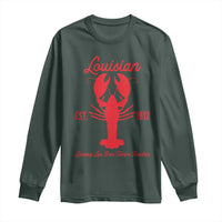 Louisiana Crawfish Long Sleeve Shirt Laissez Les Bon Temps Rouler 1812