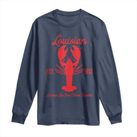 Louisiana Crawfish Long Sleeve Shirt Laissez Les Bon Temps Rouler 1812