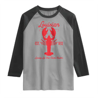 Louisiana Crawfish Raglan Shirt Laissez Les Bon Temps Rouler 1812