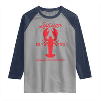 Louisiana Crawfish Raglan Shirt Laissez Les Bon Temps Rouler 1812
