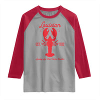 Louisiana Crawfish Raglan Shirt Laissez Les Bon Temps Rouler 1812