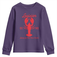 Louisiana Crawfish Youth Sweatshirt Laissez Les Bon Temps Rouler 1812