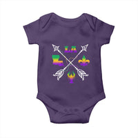 Louisiana Mardi Gras Baby Onesie Crawfish Fleur De Lis