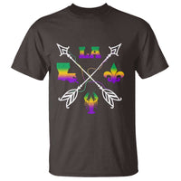 Louisiana Mardi Gras T Shirt Crawfish Fleur De Lis