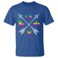 Louisiana Mardi Gras T Shirt Crawfish Fleur De Lis