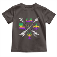 Louisiana Mardi Gras Toddler T Shirt Crawfish Fleur De Lis