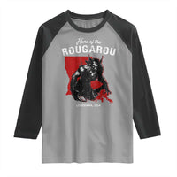 Home of the Rougarou Raglan Shirt Louisiana Cryptid