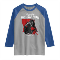 Home of the Rougarou Raglan Shirt Louisiana Cryptid