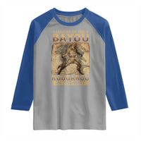 Louisiana Cryptid Rougarou Raglan Shirt Legend Of The Bayou Rougarou In The Mist