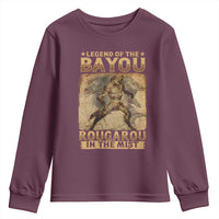Louisiana Cryptid Rougarou Youth Sweatshirt Legend Of The Bayou Rougarou In The Mist