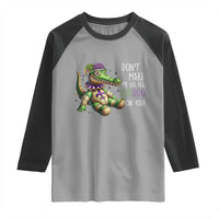 Voodoo Mardi Gras Raglan Shirt Aligator Voodoo Doll New Orleans Louisiana