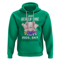 Pig Lover Hoodie I Just Really Like Pigs OK Cute Swine Squad - Wonder Print Shop