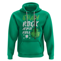 St. Patrick's Day Hoodie Funny Sham Rock N Roll Shamrock Guitar - Wonder Print Shop