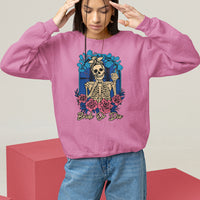 Funny Engagement Sweatshirt Bride Or Die Skeleton Gothic Bachelorette Party - Wonder Print Shop