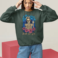 Funny Engagement Sweatshirt Bride Or Die Skeleton Gothic Bachelorette Party - Wonder Print Shop