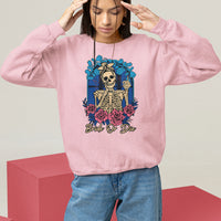 Funny Engagement Sweatshirt Bride Or Die Skeleton Gothic Bachelorette Party - Wonder Print Shop