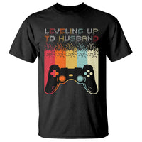 Engagement T Shirt Leveled Up To Husband Funny Gamer Newly Engaged Couple Matching - Wonder Print Shop