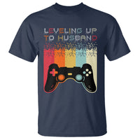 Engagement T Shirt Leveled Up To Husband Funny Gamer Newly Engaged Couple Matching - Wonder Print Shop