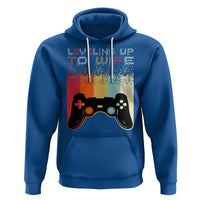 Engagement Hoodie Leveled Up To Wife Funny Gamer Newly Engaged Couple Matching - Wonder Print Shop