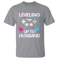 Engagement T Shirt Leveled Up To Husband Funny Gamer Vaporwave Newly Engaged Couple Matching - Wonder Print Shop