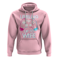 Engagement Hoodie Leveled Up To WIfe Funny Gamer Vaporwave Newly Engaged Couple Matching - Wonder Print Shop