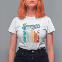 Honeymoon Vibe T Shirt For Women Beach Trip Married Couple Matching - Wonder Print Shop