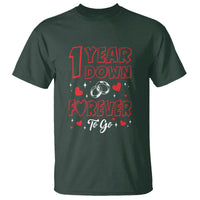 1st Wedding Anniversary T Shirt 1 Year Down Forever To Go Marriage Couple - Wonder Print Shop